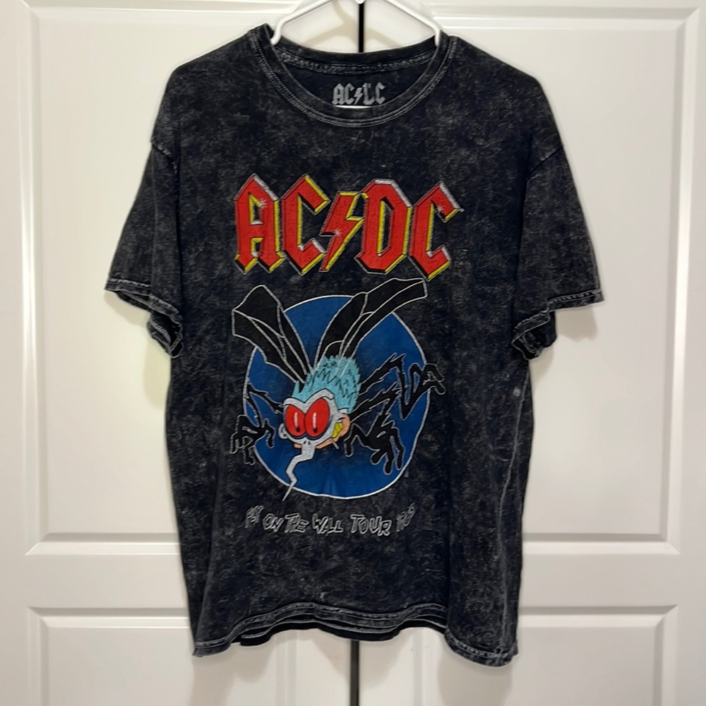ACDC Fly on the Wall 1985 tour t-shirt reprint men's Sz Large